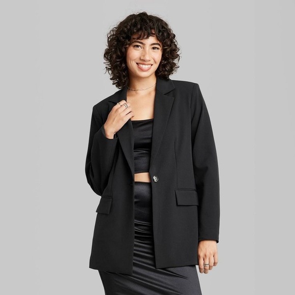wild fable Oversized Party Blazer in Black Women’s Size M - Picture 1 of 12